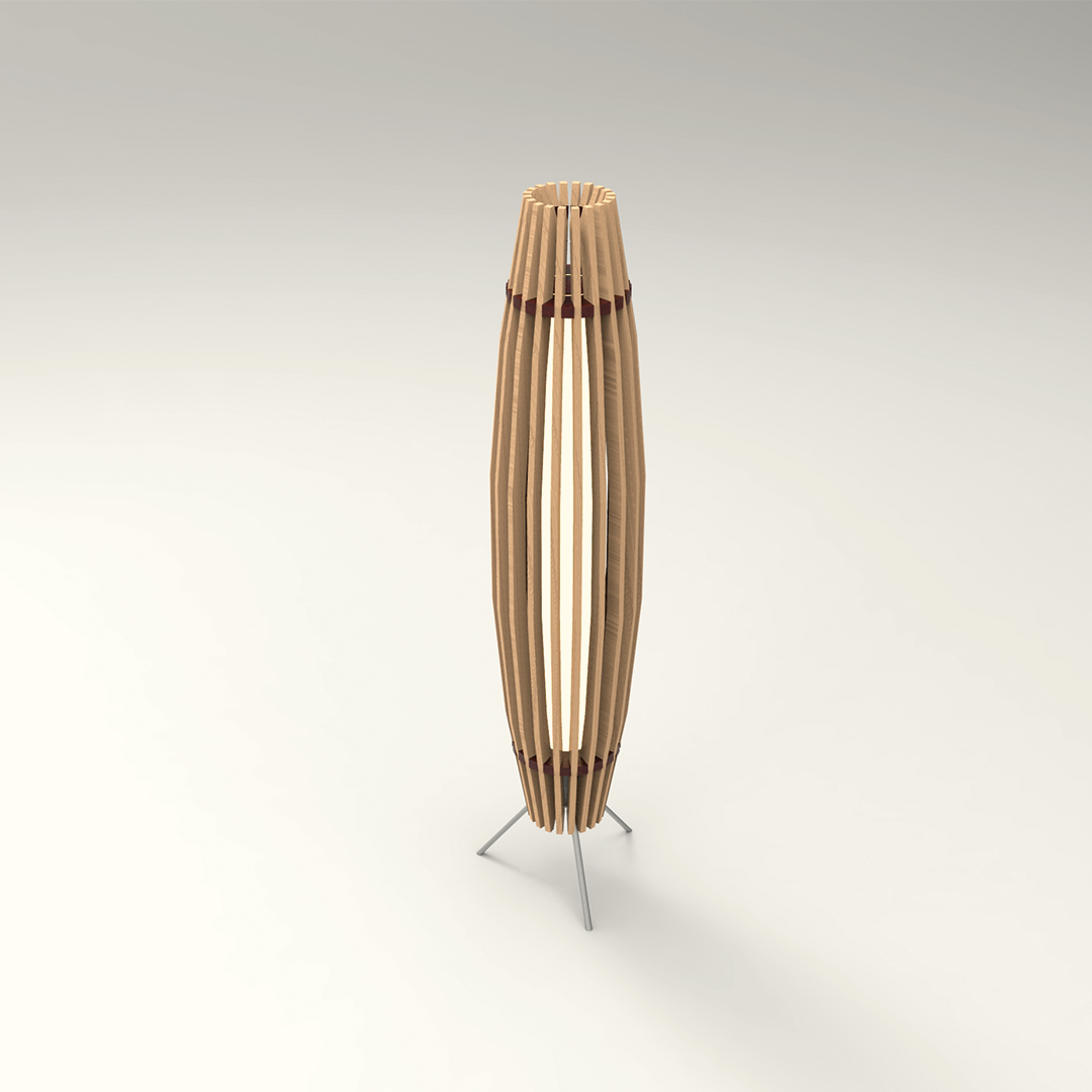 lampara artesanal de madera