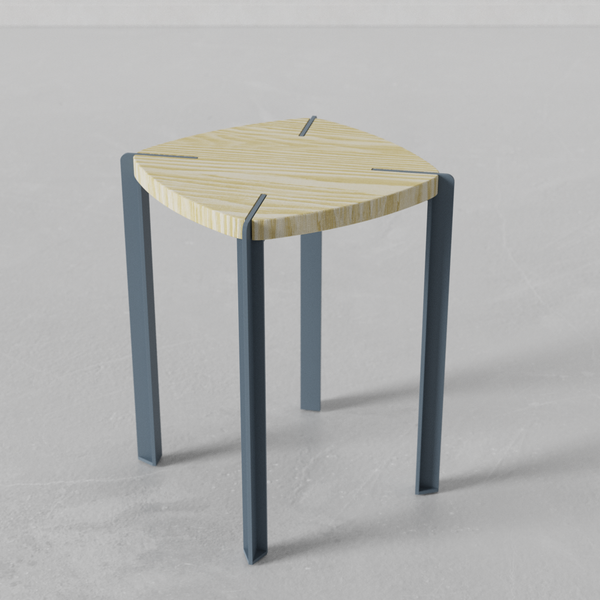 Taburete Apilable Blue Viga by Nico Cook