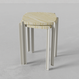 Taburete Apilable Beige Viga by Nico Cook