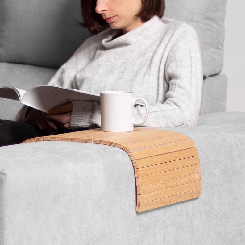 Bandeja de sofá de roble EL DETRAY